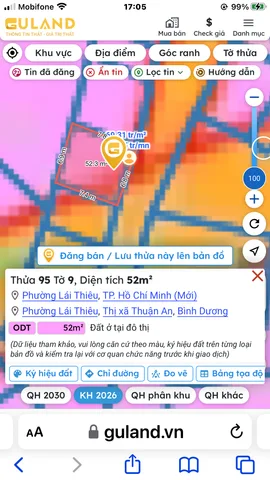 Bán nhà 50.5mm² có sẵn 50.5m² thổ cư ngang 6.9m giá 3.5 tỷ tại Phường Lái Thiêu