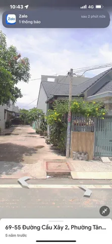 Bán lô đất hẻm xe hơi. Cách đường Cầu Xây 30m giá tốt
