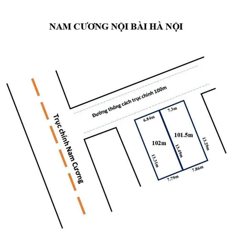102M2 - GIÁ F0 - TẠI THÔN NAM CƯƠNG XÃ NỘI BÀI