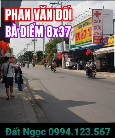 Làm gì cũng đẹp 243m² đất thổ cư mặt tiền Phan Văn Đối DT lý tưởng 8x37m giá 17.45 tỷ Xã Bà Điểm gần KCN Vĩnh Lộc, QL1A