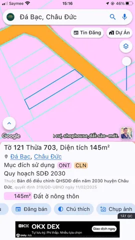 Bán đất 145m² ngang 5m giá 550 triệu Xã Nghĩa Thành