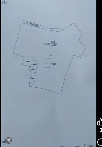Bán đất 17.200m² có 300 thổ cư,sẳn nhà cấp 4 to đùng ngang 200m giá 3,7 tỷ Xã Hồng Sơn