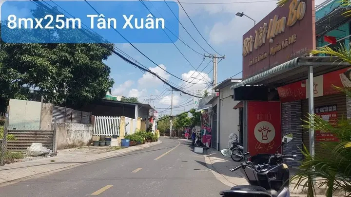 Bán đất 200m² thổ cư mặt tiền Tân Xuân gần Lê Thị Hà ngang 8x25m Xã Hóc Môn