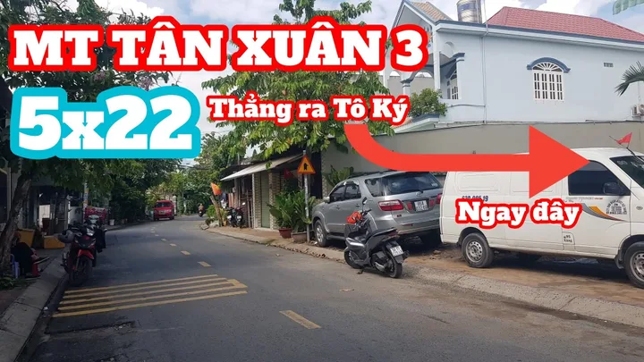 Bán đất Mặt tiền Tân Xuân ra Tô Ký 110m² ngang 5m giá 5.55 tỷ Xã Hóc Môn