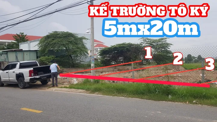 4 nền cạnh trường Tô Ký đã có sổ đầu tư Bán đất 100m² ngang 5x20m giá 5,55 tỷ Xã Hóc Môn