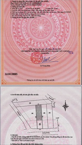 Bán đất 214m² ngang 7m giá 499 triệu Xã Nam Hà Lâm Hà