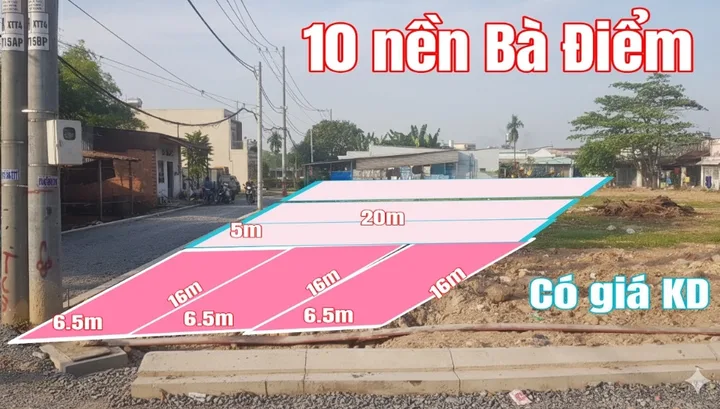 Bán đất nền Bà Điểm Sổ riêng đẹp 105m² ngang 5x20m giá 3.7 tỷ gọi Đất Ngọc Hóc Môn 0994 123 567