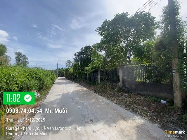 Đất vườn đẹp dt 1.125m2 đường ô tô, cách lê văn lương 300m giá 5tr/m2