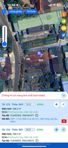Bán đất 108.2m² ngang 5m giá 1.9 tỷ Phường Ea Kao