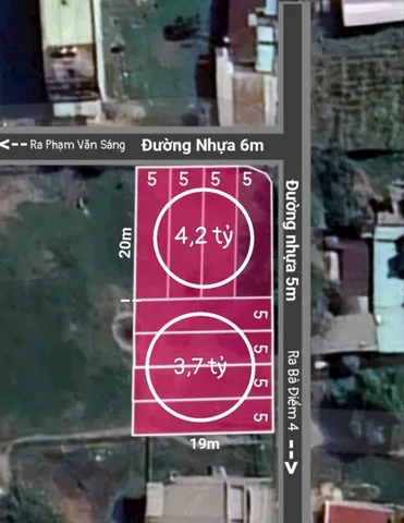 Bán đất 100m² ngang 5m giá 3.7 tỷ Xã Bà Điểm