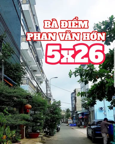 NGỢP XẢ TRƯỚC TẾT GIẢN 500TR ĐẤT 5X26 FULL THỔ NGAY PHAN VĂN HỚN BÀ ĐIỂM DIỆN TÍCH LÀM GÌ CŨNG ĐẸP ALO NGAY 0994 123 567