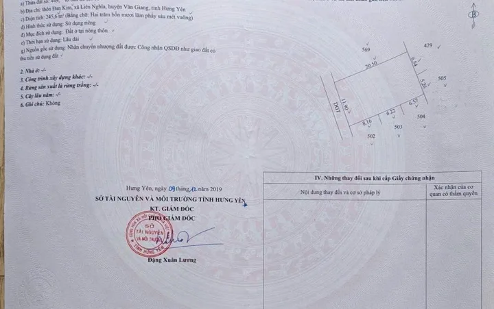 Bán đất 141m² ngang 6,8m giá 6.37 tỷ Xã Văn Giang