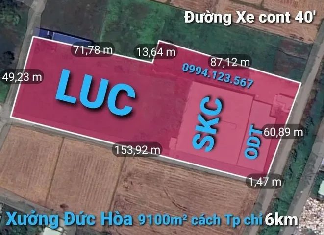 🛑 ĐẤTLỚN.COM chuyên Nhà xưởng: XƯỞNG LỚN ĐỨC HÒA LONG AN CÁCH CẦU LỚN HÓC MÔN 7KM 47TY TL