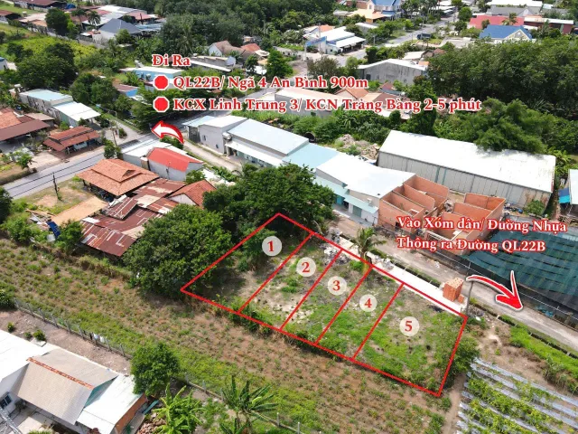 Cần bán gấp lô đất ở vị trí siêu đẹp - 110m2 - Sổ hồng riêng - ở gần ngã tư An Bình , An Tịnh , Trảng Bàng --- Giá 610 triệu ( còn thương lượng )