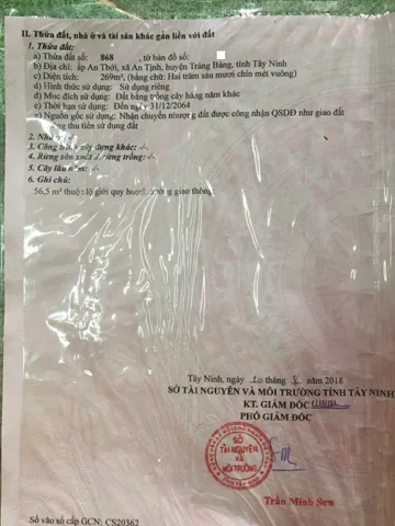 7x37 (269m2), MT nhựa, ngay ngã tư An Bình, SHR, Giá 750tr.