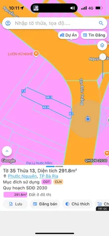 Bán đất 291.8m² ngang 8.5m giá 11.5 tỷ Phường Bà Rịa