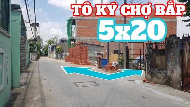🛑 Đẹp trung tâm giáp Q12 giá hợp lý tìm trục Tô Ký gần chợ bắp hãy lấy ngay lô đất 100m² thổ cư vuông đẹp 5x20 ngay góc 2MT công nhận đủ Tô Ký, Thới Tam Thôn vào