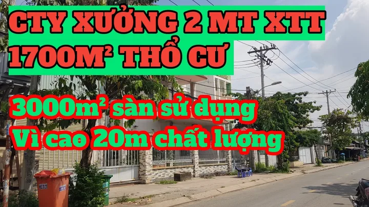🛑 ĐẤTLỚN.COM giới thiệu kho xưởng 1700m xây full tại Mặt tiền Xuân Thới Thượng 2 mặt tiền Bà Điểm Hóc Môn