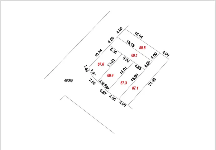 Bán đất 60m² ngang 4m giá 2.28 tỷ Xã Hoàn Long