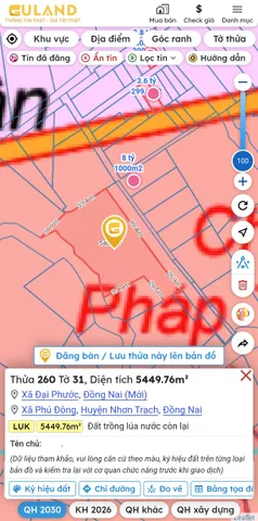 Bán gấp đất xã Phú Đông Nhơn Trạch dt đất 3942m² ngang 40m giá 12.6 tỷ Xã Đại Phước mới