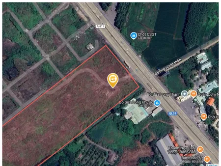 Đất 39211.1m² ngang 115m giá 250 tỷ tại mặt tiền QL 51 sát 25C đường chính vào sân bay