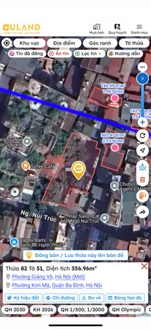 Bán đất 185m² ngang 5m30m giá 60 tỷ Phường Giảng Võ