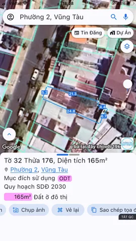 Bán đất 165m² full thổ cư ngang 5.2m giá 18 tỷ tại Phường Vũng Tàu