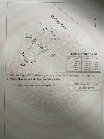 Bán đất 120.5m² full thổ cư ngang 6m giá 1.95 tỷ tại Xã Vạn Xuân