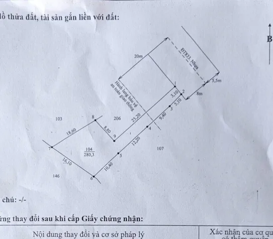 Bán đất 280,3m² full thổ cư ngang 3,1m giá 3 tỷ tại Xã Nhựt Tảo