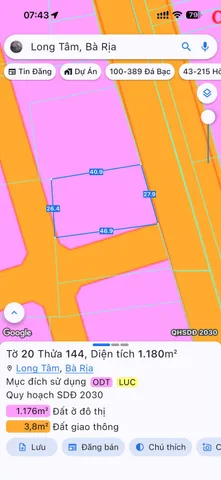 Bán đất 1526.5m² có sẵn 200m² thổ cư ngang 28m giá 14.5 tỷ tại Phường Tam Long