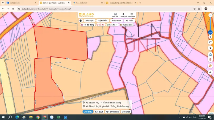 Bán đất hơn 45.000m² có sẵn 100m² thổ cư ngang 128m giá 30 tỷ tại Xã Thanh An - TP.HCM