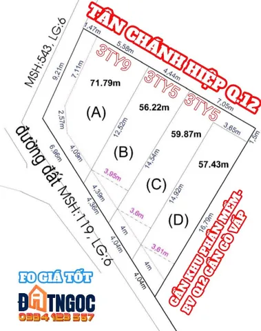🟥Đất nền phân lô sổ mới 52m² thổ cư ngang 4m giá 3.5 tỷ tại hẻm Đường số 26 Phường Trung Mỹ Tây gần CV Phần mềm Quang Trung