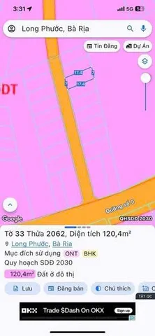 Bán đất 118.1m² có sẵn 100m² thổ cư ngang 7m giá 1.46 tỷ tại Phường Tam Long