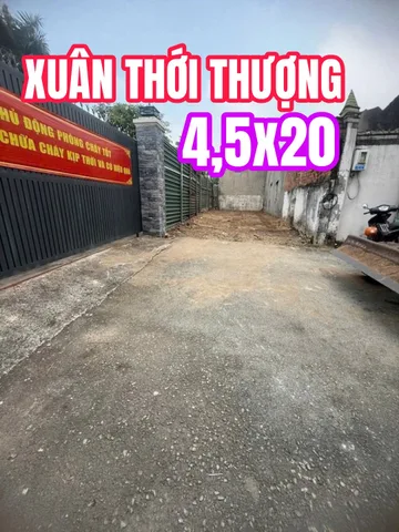 Bán đất 90m² có sẵn 85m² thổ cư ngang 4,5m giá 3.85 tỷ tại Đường Xuân Thới Thượng 9 Xã Bà Điểm