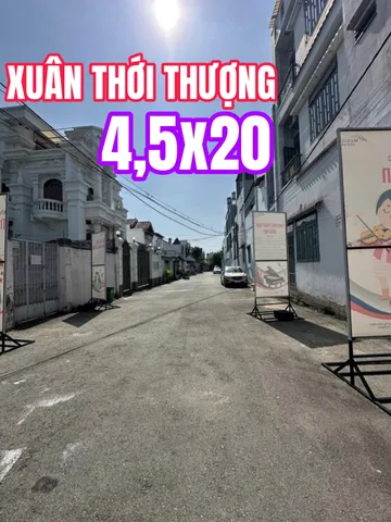 🟥Bán đất nền khu dân cư 90m² có sẵn 85m² thổ cư ngang 4,5x20m giá 3.85 tỷ tại Đường Xuân Thới Thượng Xã Bà Điểm