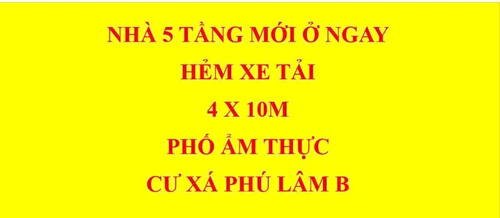 Bán nhà 40m² full thổ cư ngang 4m giá 5.9 tỷ tại Đường Cư Xá Phú Lâm B Phường Phú Lâm