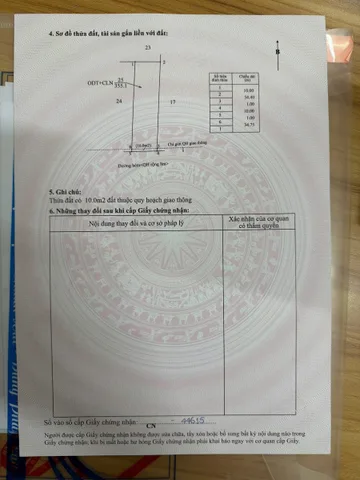 Bán đất dễ đầu tư đường mặt tiền rộng diện tích 350m thổ cư 50m giá 1ty667