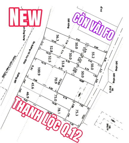 🟥Bán đất mặt tiền View Sông Thạnh Lộc 60m² có sẵn 50m² thổ cư ngang 5m giá 3.85 tỷ tại Đường sông ông Đụng Phường An Phú Đông