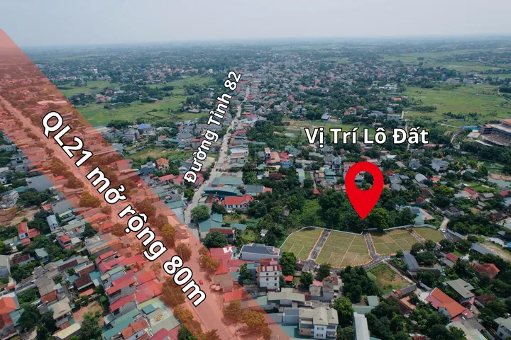 Lô đất ngay ngã ba giao nhau của QL21 và DT82