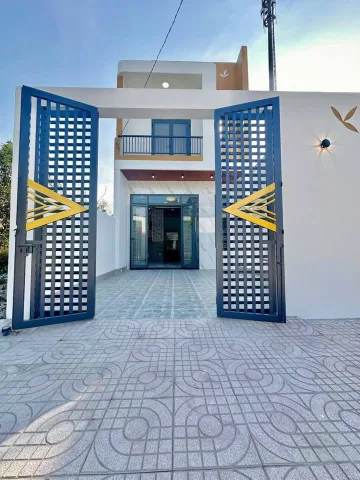Bán căn nhà lầu mới hoàn thiện sổ hồng riêng thổ cư thanh toán trước 450tr