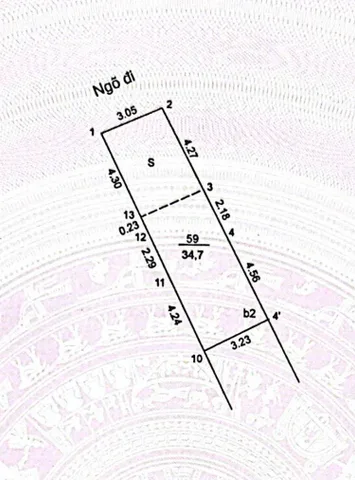 Bán nhà Cách MP Xã Đàn 50m , 34,7m x 4 tầng KDC yên tĩnh (Thông Tin Thật)