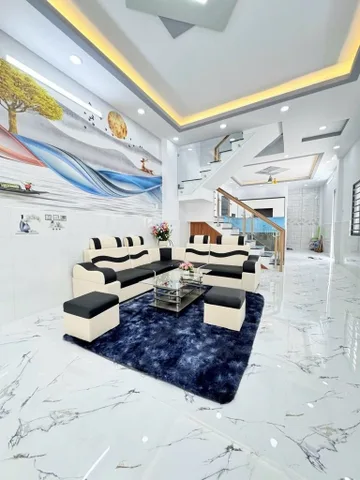 Chủ gấp Bán trước tết nhà mặt tiền đường 16A kế bên khu Gò Xoài - 2 tầng - 68m² - full nội thất - giá 6.45 tỷ TL