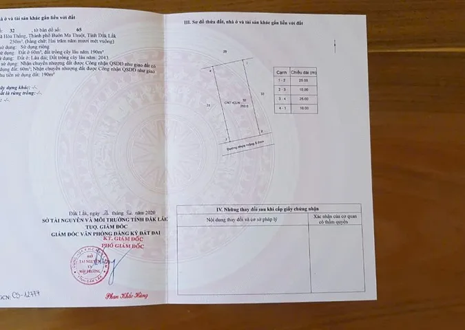 Đất đẹp vị trí phát triển tốt khí hậu mát mẻ diện tích 250m 10m2 giá 1ty899