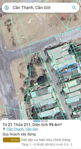Bán đất 100m² full thổ cư ngang 5x20m giá 5 tỷ tại Xã Cần Giờ