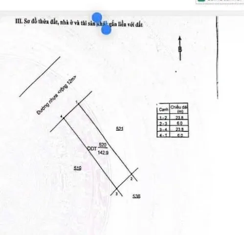 Bán đất 142.9m² có sẵn 140m² thổ cư ngang 6m giá 2.3 tỷ tại Phường Buôn Hồ