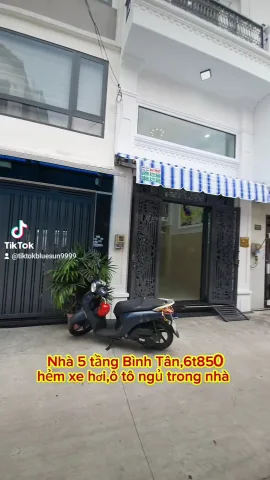 Nhà  5 tầng đẹp vào ở ngay,hẻm xe hơi 6m,gần chợ Bình Trị Đông,khu cao tầng,6t850, hiếm có trong kv!