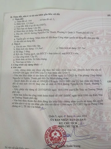 Bán nhà 101/41 Nguyễn Chí Thanh, P.9, Q.5 – Giá 32 tỷ