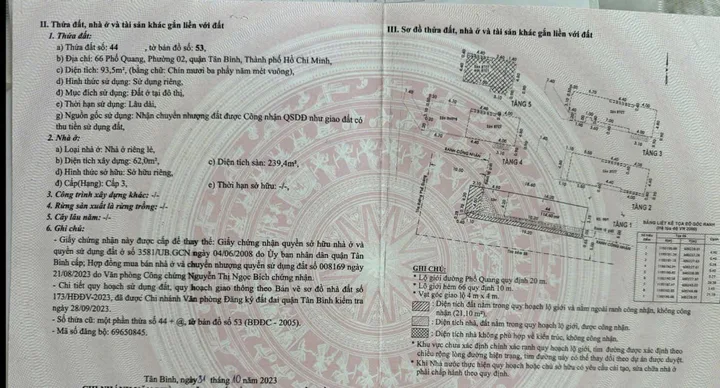 Bán nhà 66 Phổ Quang, Phường 2, Quận Tân Bình – Giá 34 tỷ