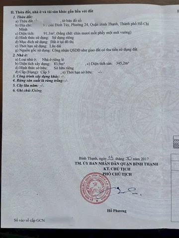 Bán nhà 217/70/5 Bùi Đình Túy, P24, Bình Thạnh – Giá 16,9 tỷ
