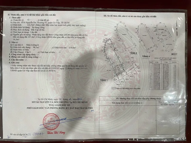 Bán nhà 93/6 Nguyễn Du, P. 7, Q. Gò Vấp – Giá 15,5 tỷ